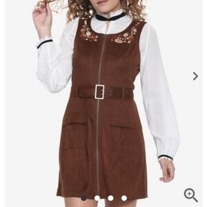 SM Star Wars Faux Suede Mini Dress with Embroidered Floral Accents Her Universe